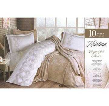 Bella home Kristina Tagesdecken-Set 10-teilig Cappuccino