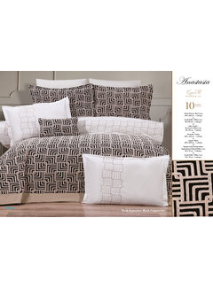 Bella home Anastasia Tagesdecken-Set 10-teilig Black - Cappuccino