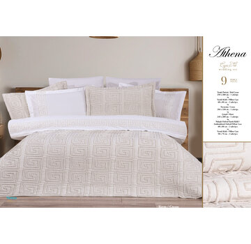 Bella home Athena bedspread set 9 pieces Cream
