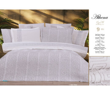 Bella home Athena Tagesdecken-Set 9-teilig Grau