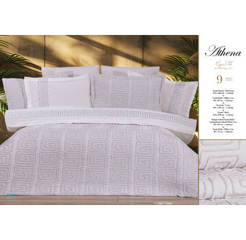 Bella home Athena Tagesdecken-Set 9-teilig Grau