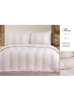 Bella home Flora Yatak Örtüsü Takımı Krem