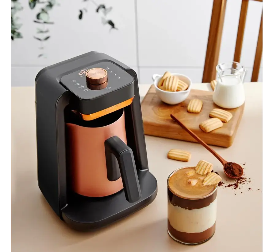 Cafetière turque OKKA rich Spin pro Noir-Cuivre