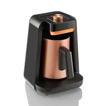 ARZUM Cafetière turque OKKA rich Spin pro Noir-Cuivre