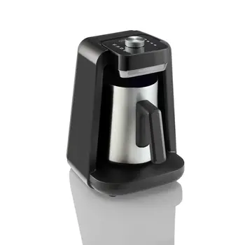 ARZUM Cafetière turque OKKA rich Spin pro Noir-Chrome