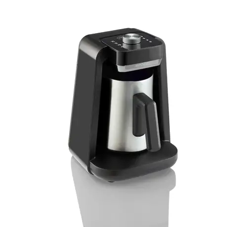 ARZUM OKKA rich Spin pro Turkish coffee maker Black-Chrome