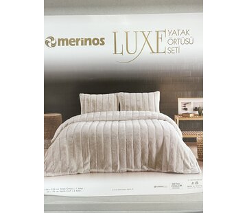 Merinos Luxe Yatak Ortusu Seti Bej