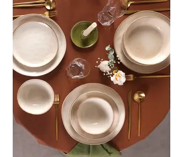 KARACA Karaca Aria Beige Reactive 24 Parça 6 Kişilik Yemek Takımı