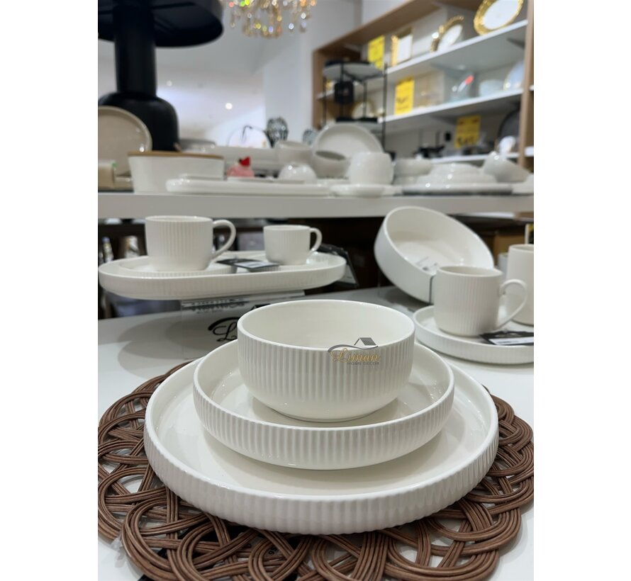 MARLE  DE SERVIETTES 18 PIÈCES | 6 PERSONNES BLANC