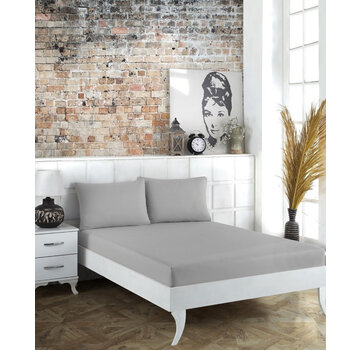 Bella home ranforce Katoenen Hoeslaken set grijs
