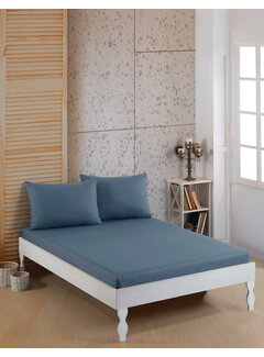 Bella home Ranforce Spannbettlaken-Set aus Baumwolle dunkelgrau