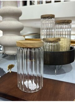 Rustic Wood  Storage Container 740ML Per Piece
