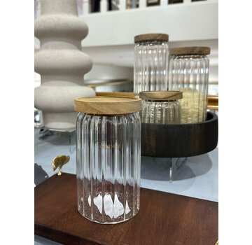 Rustic Wood  Storage Container 740ML Per Piece