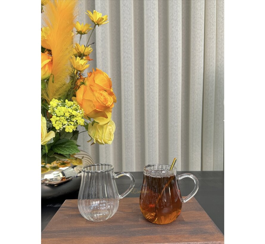 Line Pear 2 delige Borosilikatglas 300ml