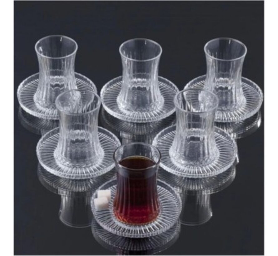 Pasabahce Elysia Teeservice 12 Stück / 6 Personen
