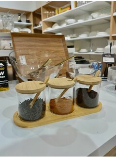 3-teilige Vorratsgläser mit Löffel