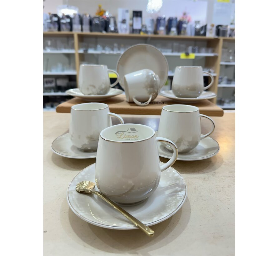 Aurora Koffieset 12 Delig | 6 Persoons