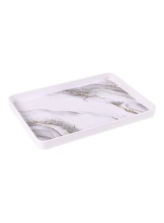 BRICARD MELAMIN TABLETT / WEIß-MARMOR 39X27 CM