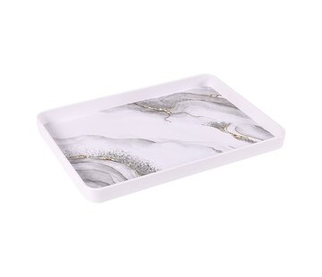 BRICARD MELAMIN TABLETT / WEIß-MARMOR 39X27 CM