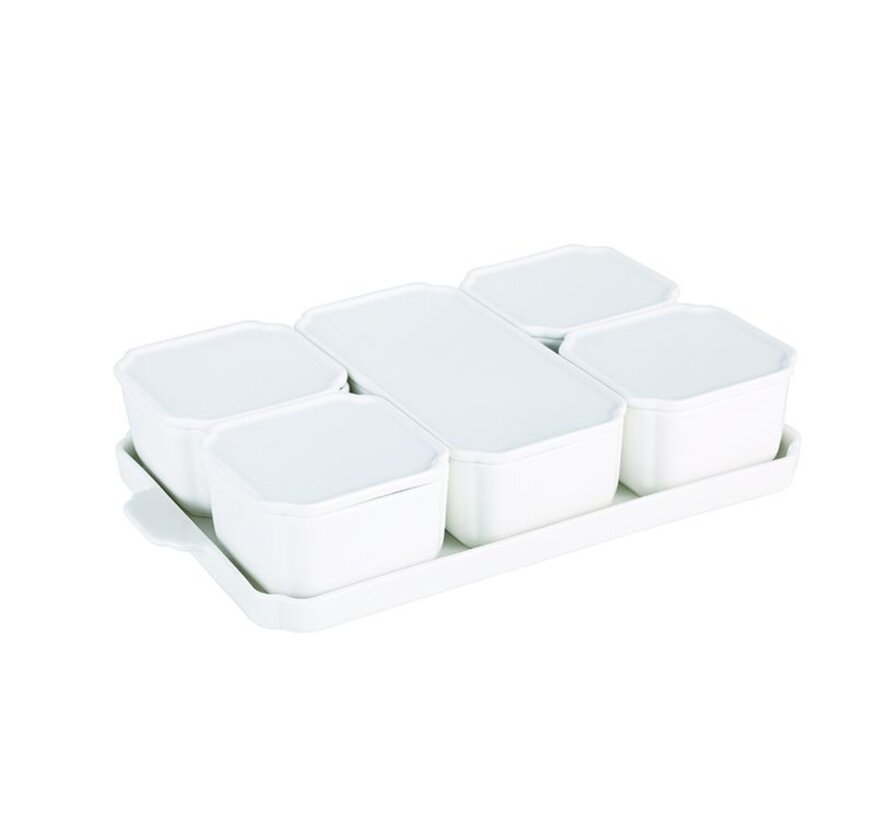 ROCHE Bowl / Breakfast Set With Lid 11 pieces
