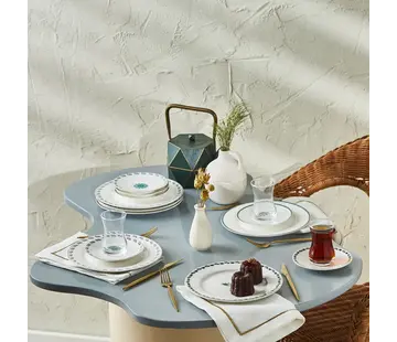 KARACA Karaca İznik 6 Kişilik Pasta Takımı,18 Parça
