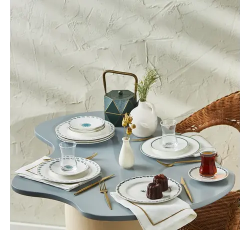 KARACA  Karaca İznik Dessert-Set für 6 Personen, 18 teilig