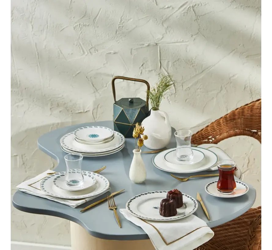 Karaca İznik Dessert-Set für 6 Personen, 18 teilig
