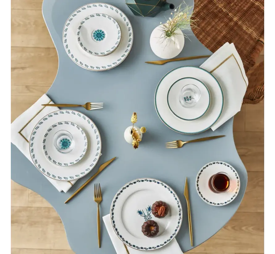 Karaca İznik Dessert-Set für 6 Personen, 18 teilig