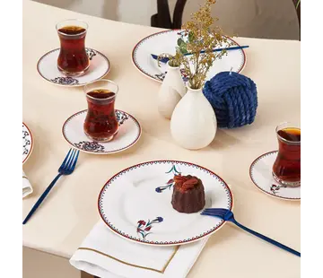 KARACA Karaca Nakkaş 6 Kişilik Pasta Takımı,18 Parça