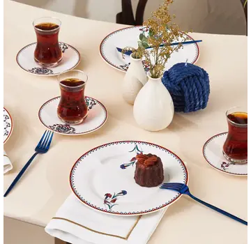 KARACA Karaca Nakkaş Dessert Set for 6 Person,18 Piece