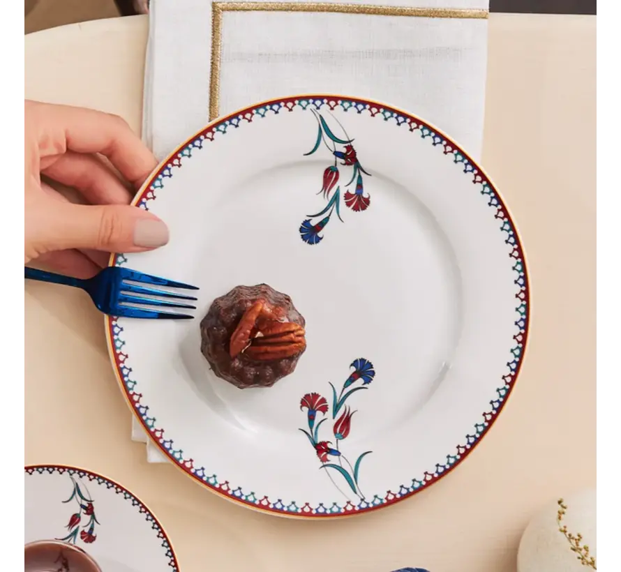 Karaca Nakkaş Dessert Set for 6 Person,18 Piece -