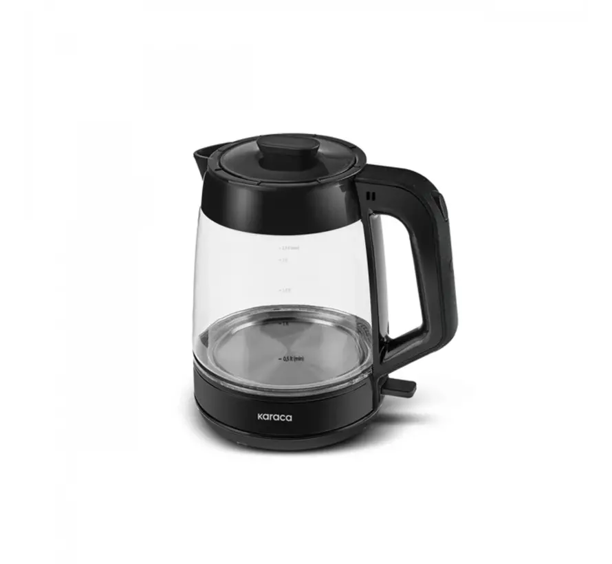 Karaca Glass Tea XL 2-in-1 Glass Tea Maker Shiny Black