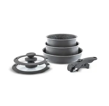 KARACA Karaca Comfort 6-teiliges Kochgeschirr-Set mit Abnehmbaren Griffen