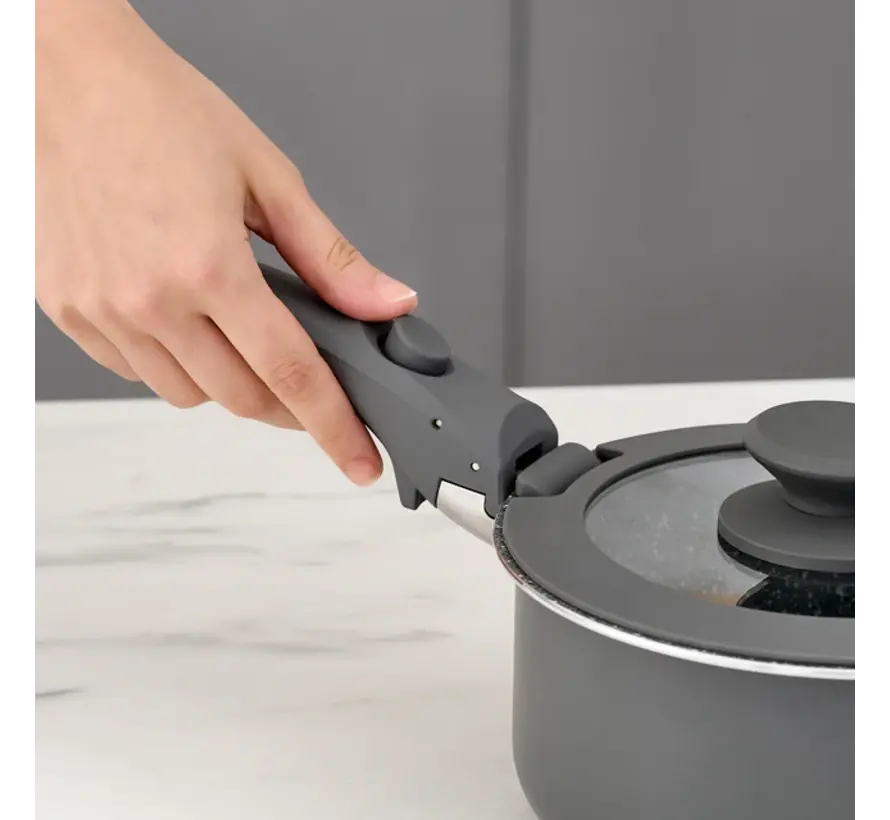 Karaca Comfort Ensemble de Casseroles 6 Pièces avec Poignées Amovibles