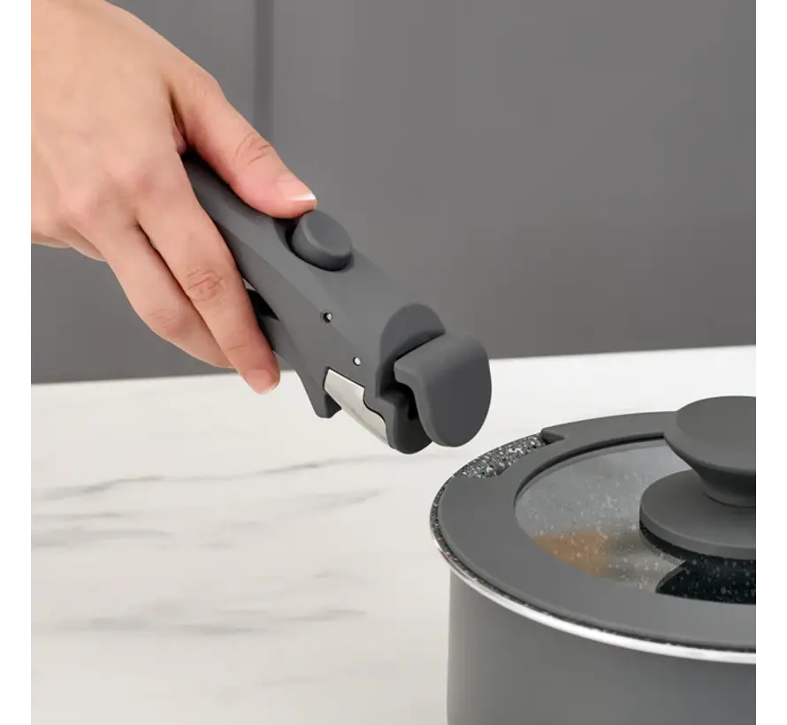 Karaca Comfort Ensemble de Casseroles 6 Pièces avec Poignées Amovibles