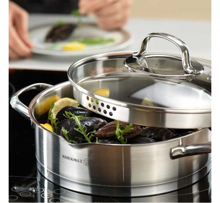 Korkmaz Steama 8-piece stainless steel boiler set | a 1999