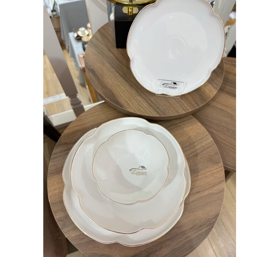Karaca Flora 24-piece dinner set for 6 people, Gold