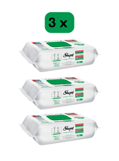 paquet de 3 Sleepy nettoyantes endormies avec lingettes nettoyantes au savon blanc (vert )