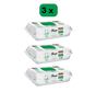 paquet de 3 Sleepy nettoyantes endormies avec lingettes nettoyantes au savon blanc (vert )