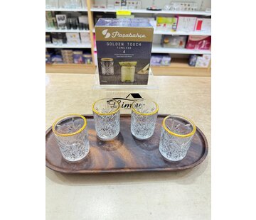 PASABAHCE Pasabahce Timeless  Borrelglazen Gold 4 Delig