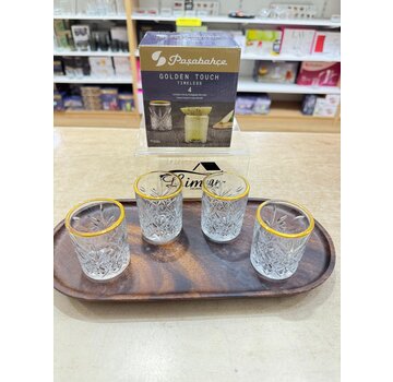 PASABAHCE Pasabahce Timeless  Borrelglazen Gold 4 Delig