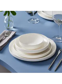 Ensemble de Serviettes Milano 24 Pièces / 6 Peroons Blanc