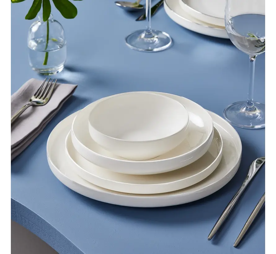 Ensemble de Serviettes Milano 24 Pièces / 6 Peroons Blanc