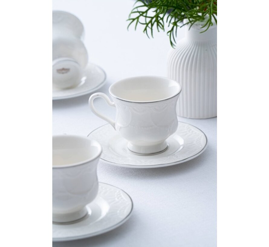 ACR Veronica Espressoset 12 Delig | 6 Persoons Zilver