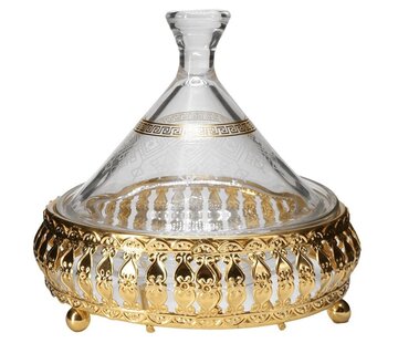 TAJINE ALMERIA BRICARD / DORÉ Ø15CM 2 PIÈCES