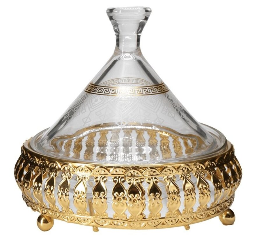TAJINE ALMERIA BRICARD / DORÉ Ø15CM 2 PIÈCES