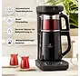 Karaca Caysever Robotea Pro 4 in 1 Talking Automatic Tea Maker Kettle and Filter Coffee Maker 2500W Chrome - Black