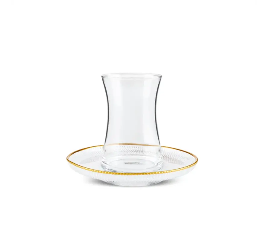Karaca Juliet Golden Rim 12-Piece 6-person tea set