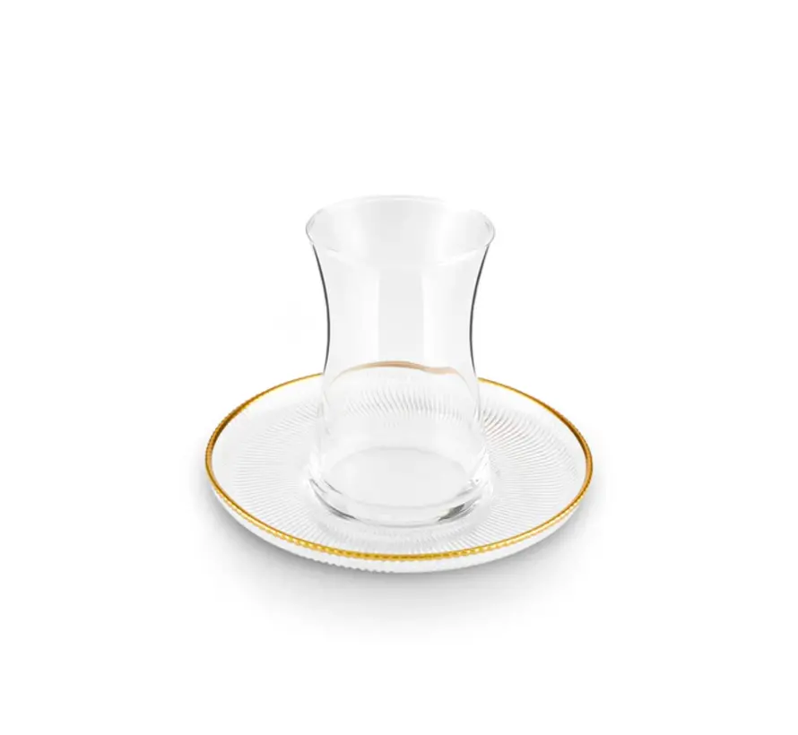 Karaca Juliet Golden Rim 12-Piece 6-person tea set