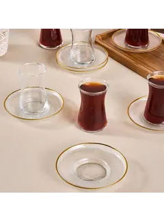 KARACA Karaca Juliet Golden Rim 12-Piece 6-person tea set